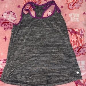 Gray and Purple Women's Tank Top